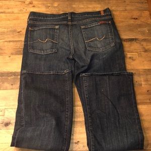 7 For All Man Kind Bootcut Dark Wash Jeans 30